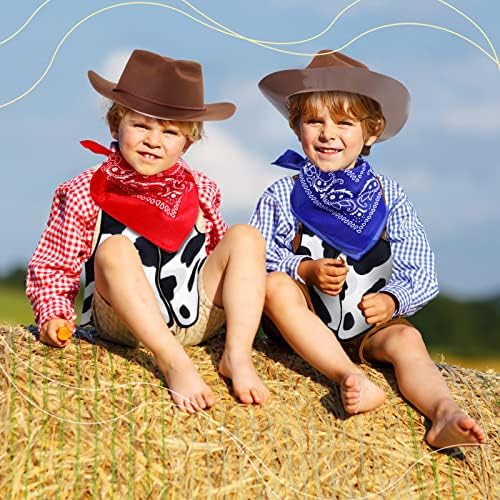 Mepase 36 Pcs Halloween Kids Western Cowboy Costume Set