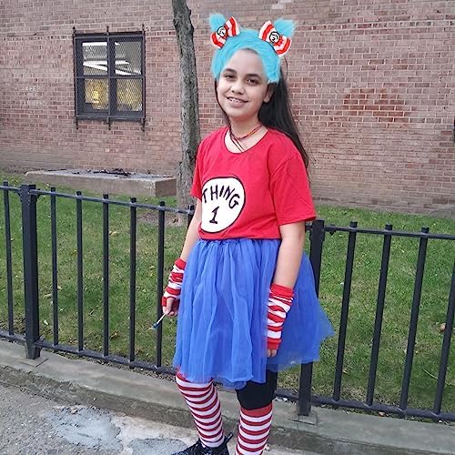 HODRME Cartoon Headband for Kids and Adults Blue