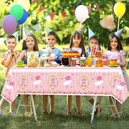 Tegeme 3 Piece Ballerina Tablecloths for Girls