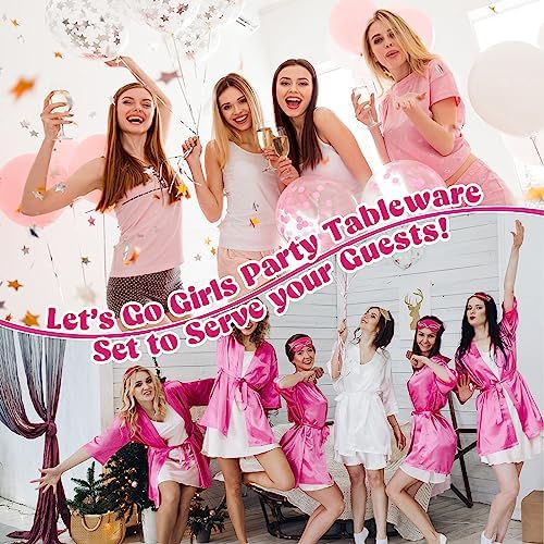 Durony 96 Piece Cowgirl Party Tableware Set