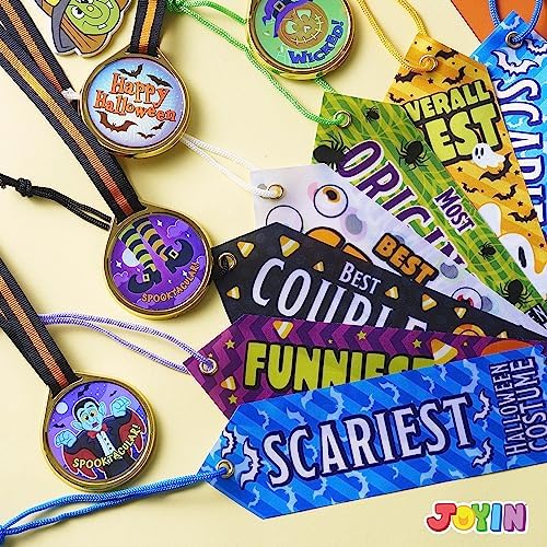 JOYIN 24 Piece Halloween Medals Trophies Set