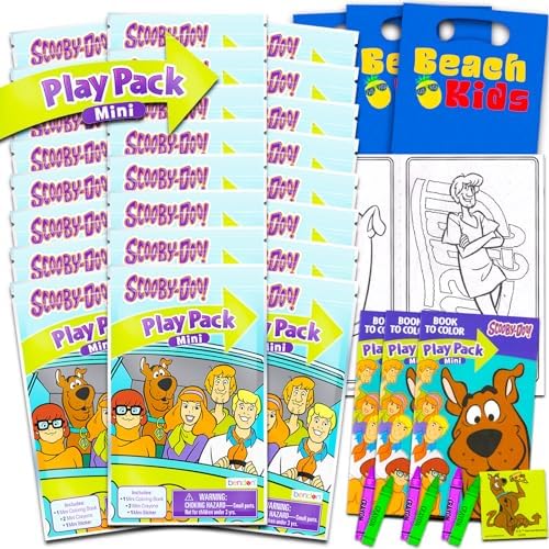 Scooby Doo Birthday Party Favors Set - 24 Play Packs
