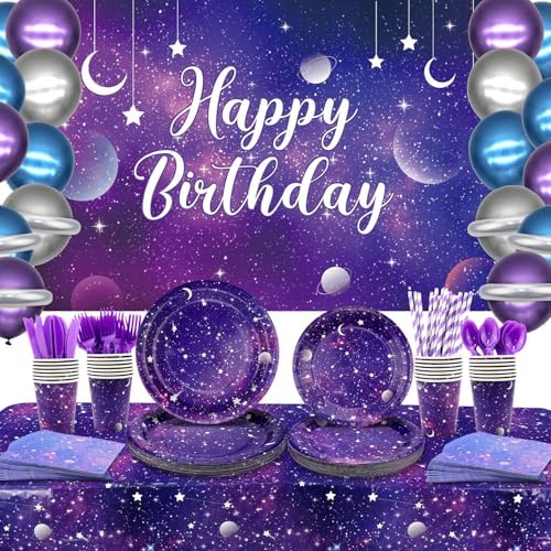 Galaxy Party Supplies for 20 Guests Space Theme Decor
