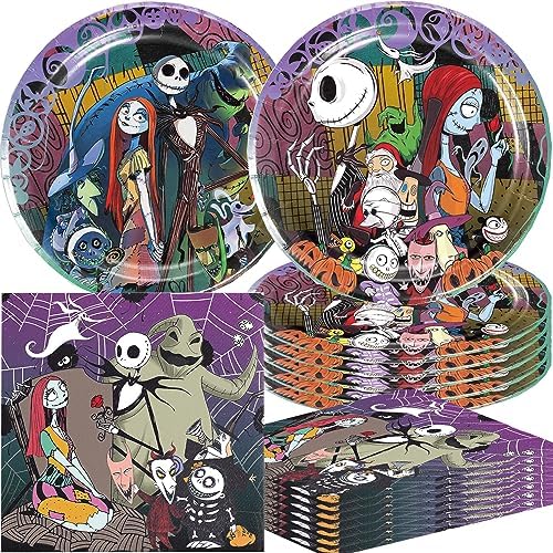 40 Pack Christmas Party Plates and Napkins Set