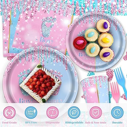 Miucat Gender Reveal Party Decor Set 146Pcs