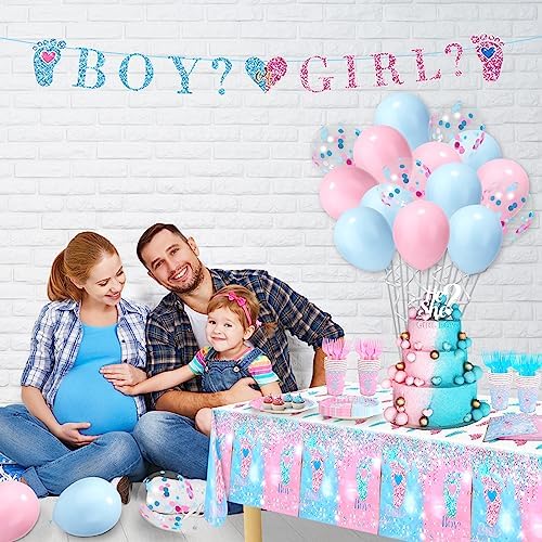 Miucat Gender Reveal Party Decor Set 146Pcs