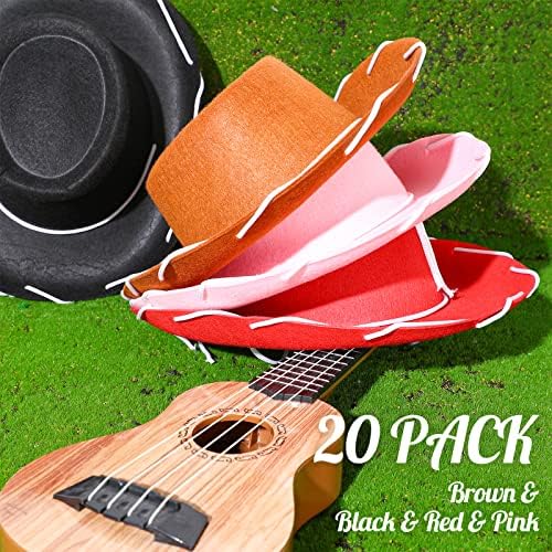 20 Pcs Kids Cowboy Hats for Western Costume Party Halloween Birthday