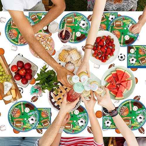 ZOIIWA Sports Themed Party Tableware Set
