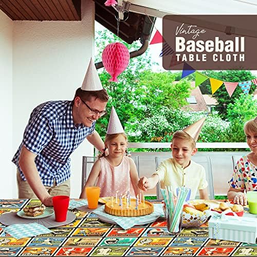 Carlsbad Linen Company 3 Pack Vintage Baseball Tablecloths