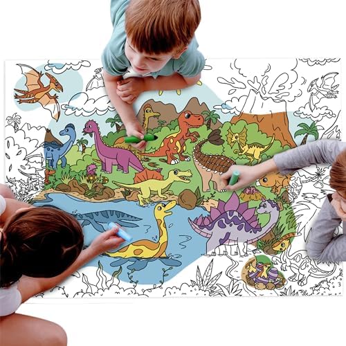 Giant Dinosaur Coloring Poster for Kids