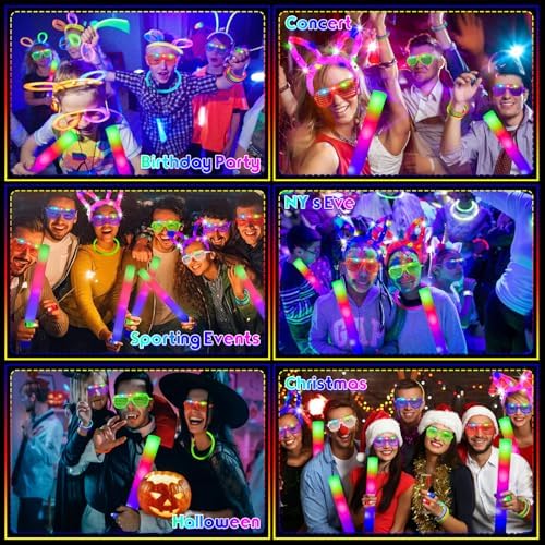 HHJ 284 Piece Glow in The Dark Party Supplies