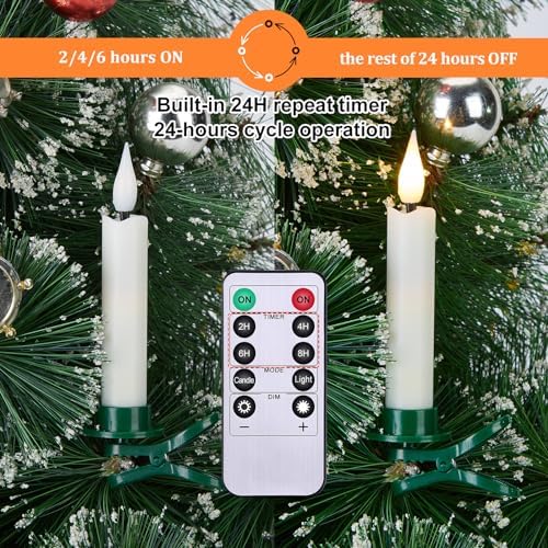 12Pcs Flameless LED Candles with 3D Wick and Clip-on Design