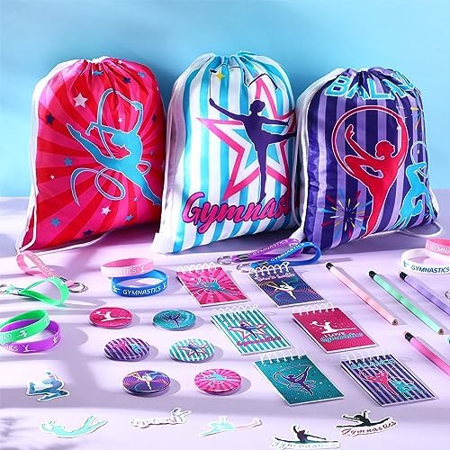 Lenwen Gymnastics Party Favors 128 Pcs Set for Girls