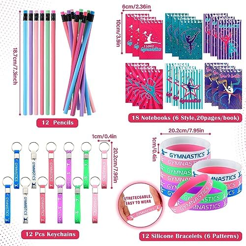 Lenwen Gymnastics Party Favors 128 Pcs Set for Girls