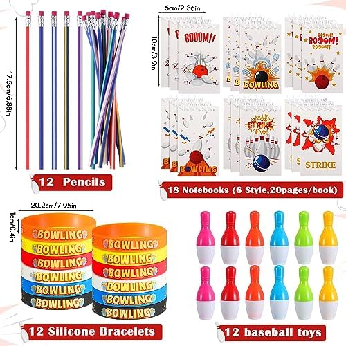 Sweetude 140 Pcs Bowling Party Favor Pack