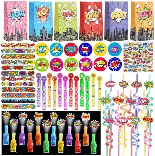 158Pcs Hero Themed Party Favor Kit