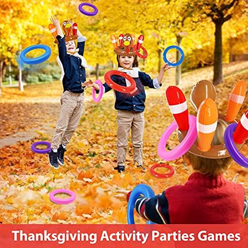 3 Pack Thanksgiving Ring Toss Games for Kids and Family