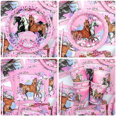 Pink Horse Party Decorations Set 159 Pcs For 20 Guests
