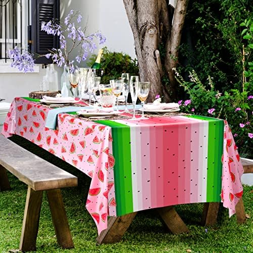 Durony 2 Pack Pink Watermelon Tablecloths 54x108 Inches