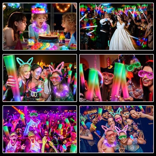 Bietrun 138PCS Glow in the Dark Party Supplies Set