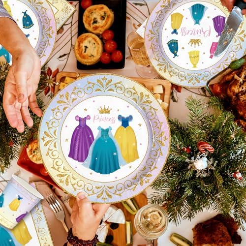 Princess Birthday Party Tableware Set 24 Guests