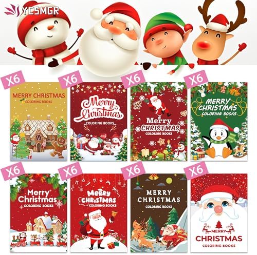 48 Pack Christmas Coloring Books for Kids