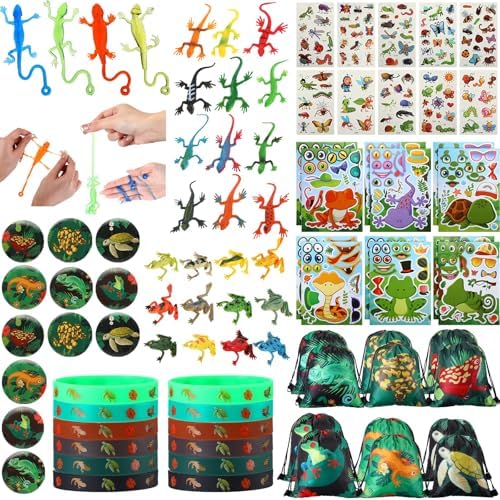 Paterr 94 Pcs Reptile Party Favors Set for Boys and Girls