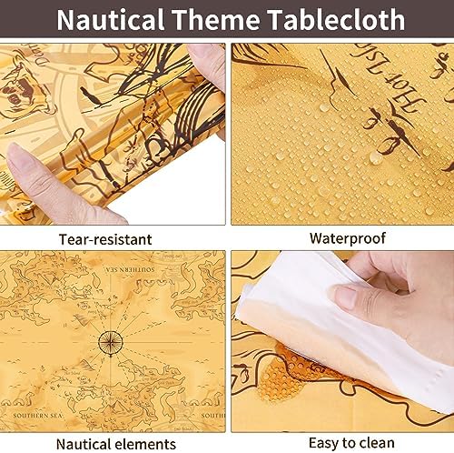Durony 169-Piece Pirate Tableware Set for Birthday Parties