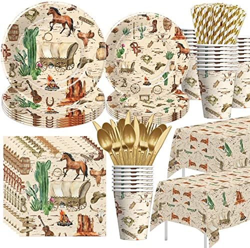 Western Cowboy Party Decorations Tableware Set - 24PCS