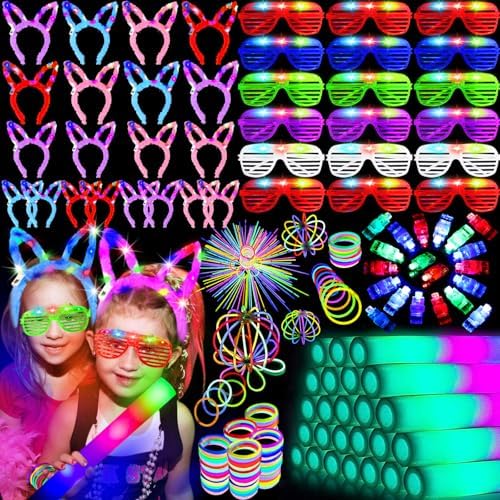 HHJ 284 Piece Glow in The Dark Party Supplies
