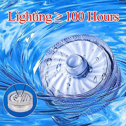Blue Submersible LED Lights 12 Pack for Vases Pools and Decorations