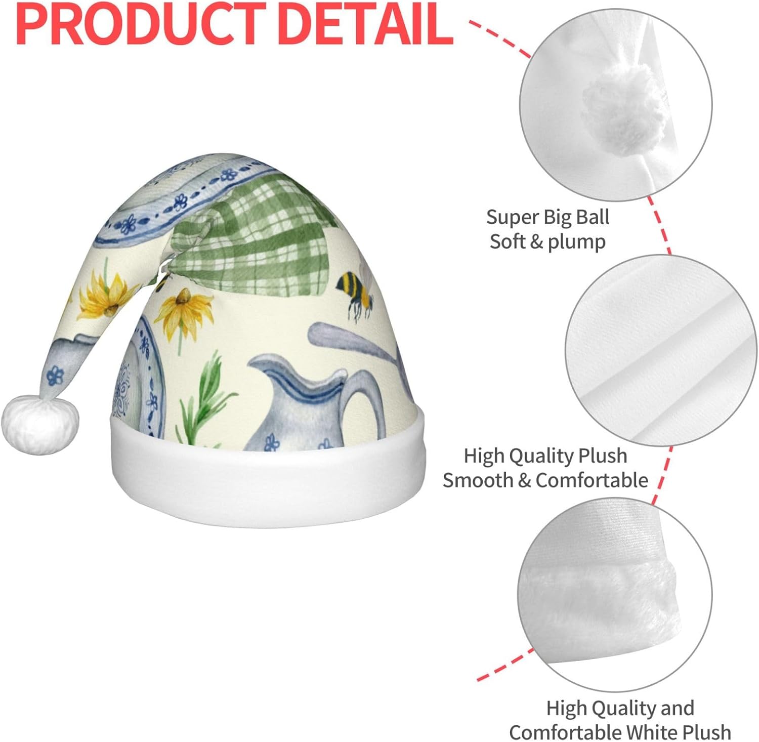 Vintage Santa Hat for Kids Christmas Party Headwear