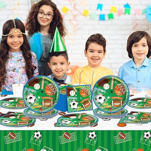 ZOIIWA Sports Themed Party Tableware Set