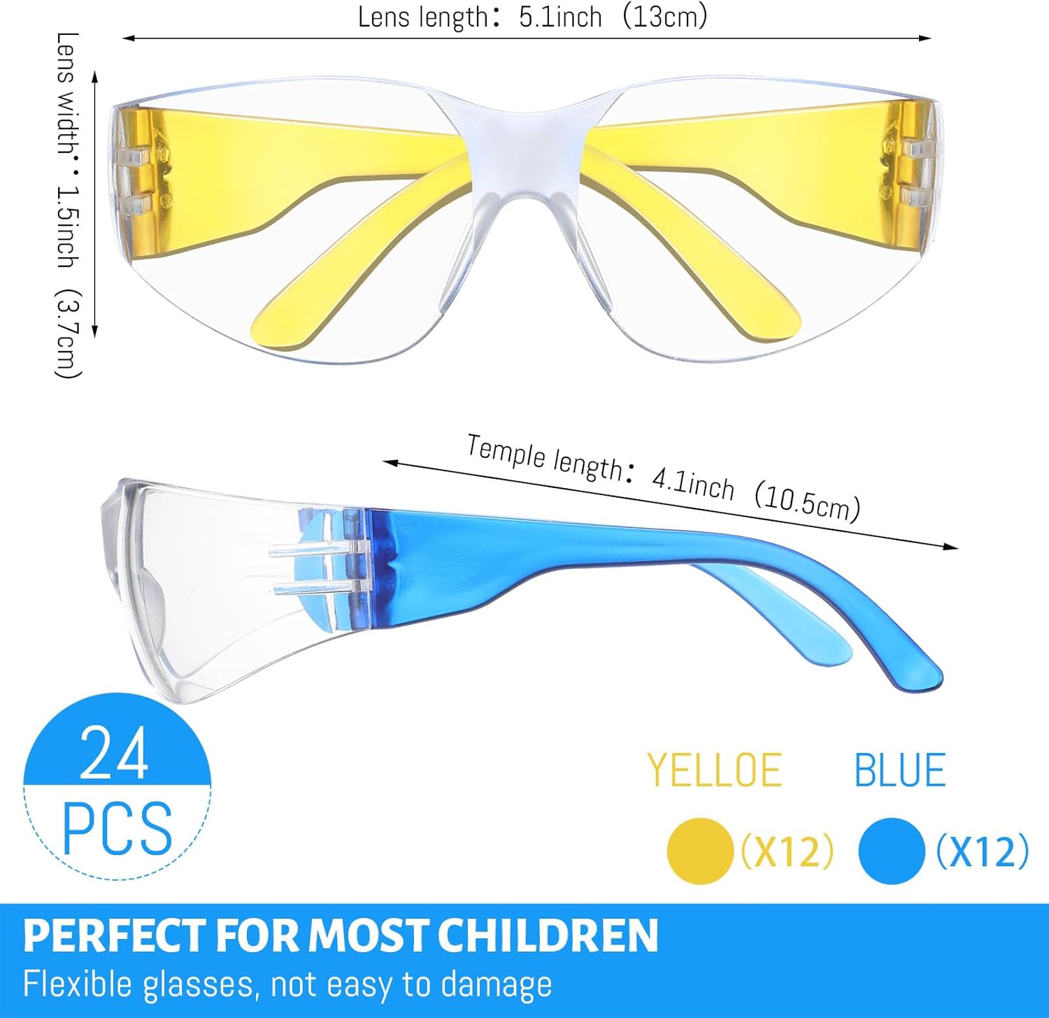 Xtinmee 48 Pcs Gun Party Supplies for Kids Team Colors Blue Yellow