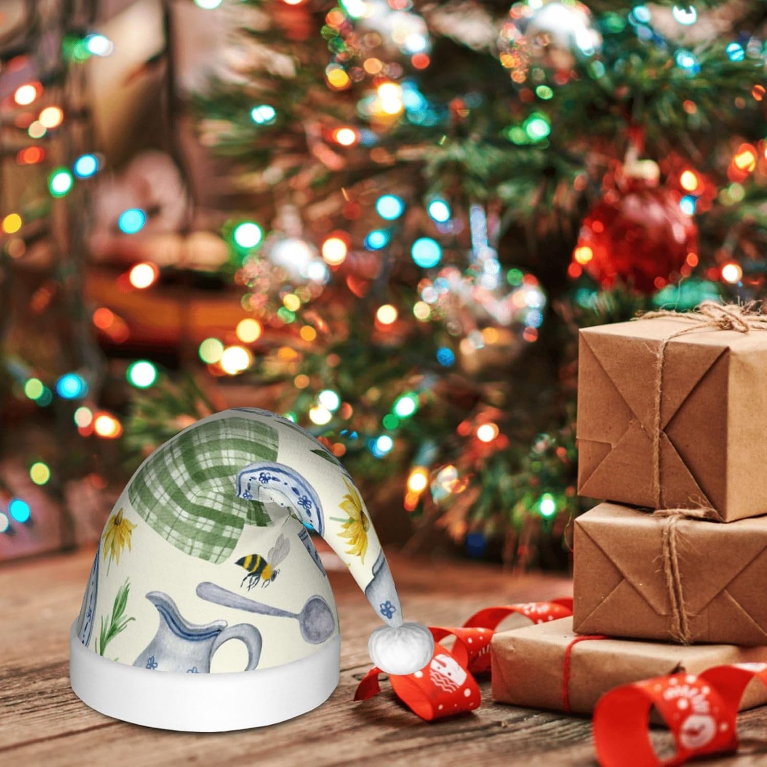 Vintage Santa Hat for Kids Christmas Party Headwear