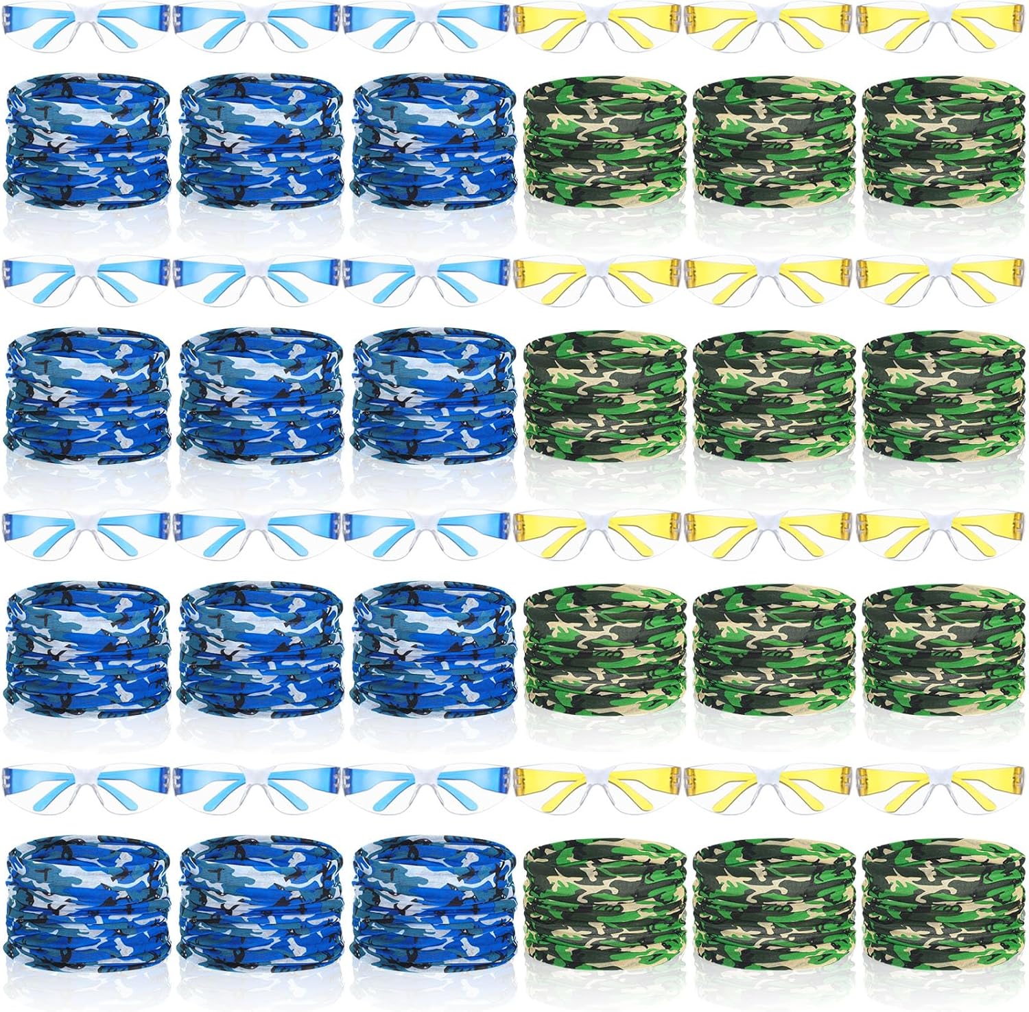 Xtinmee 48 Pcs Gun Party Supplies for Kids Team Colors Blue Yellow